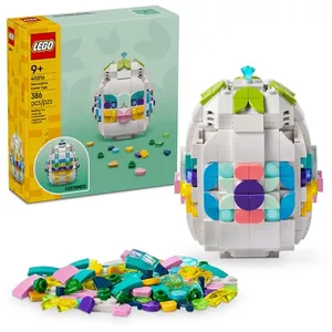 LEGO Creator Easter Egg set (40638) for ages 9+, containing 386 pieces for customizable design.