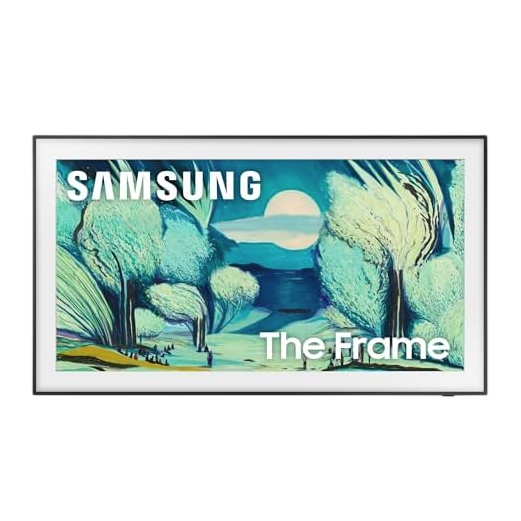 Samsung The Frame TV features a design that mimics artwork, with a decorative art display on the screen.