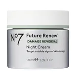 No7 Future Renew Damage Reversal Night Cream, 50 ml (1.69 Fl. Oz), targets visible signs of skin damage.