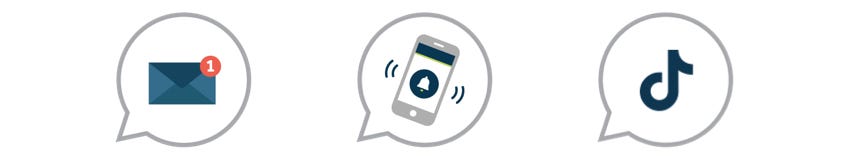 email alerts tiktok iphone icons