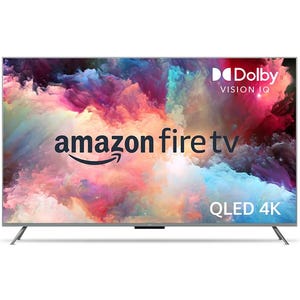 Amazon Fire TV Omni QLED 4K 65\“ Smart TV features Dolby Vision IQ, offering vibrant colors and enhanced picture quality.