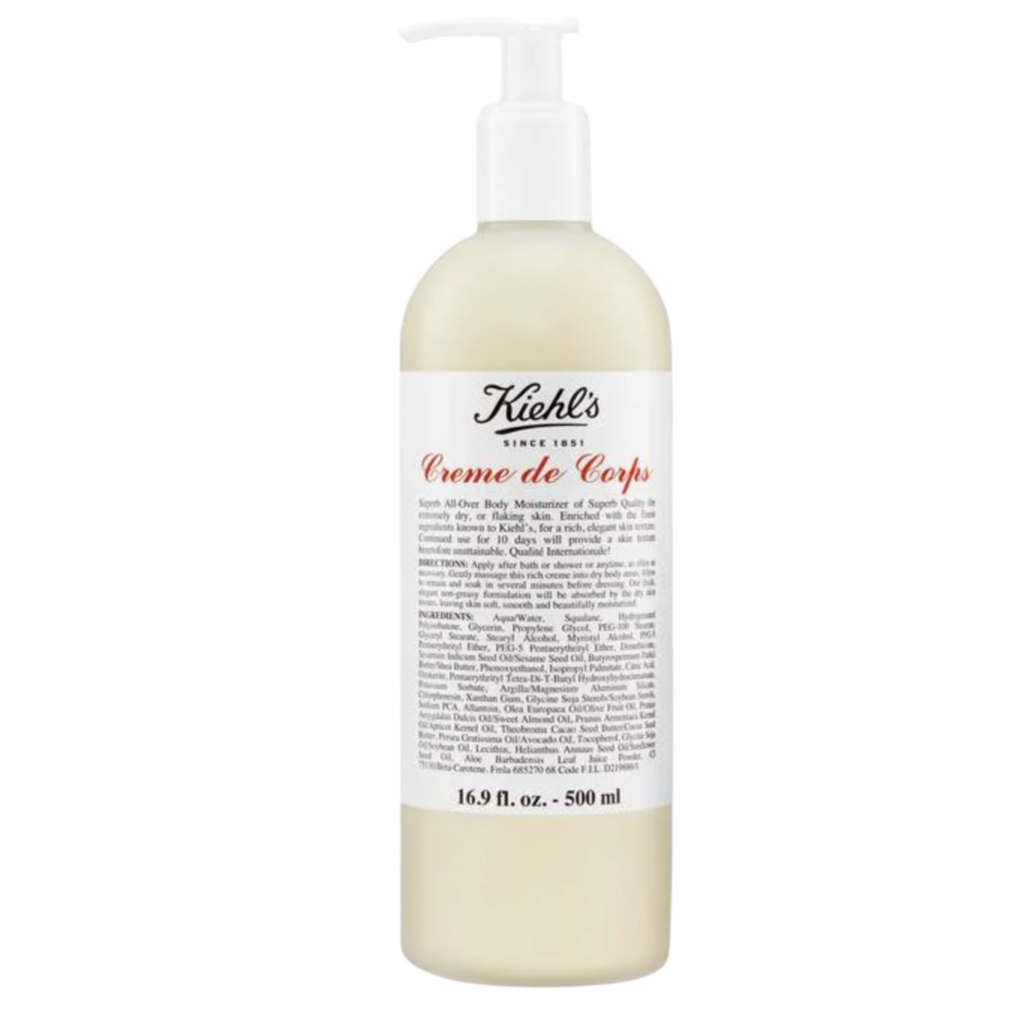 Kiehl's Creme de Corps, body moisturizer, 16.9 fl. oz. (500 ml).
