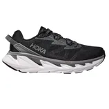 Hoka running shoe in black and gray featuring a thick, white midsole with \“PROFLY\“ technology.