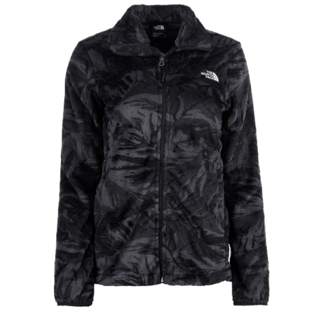 A black, textured zip-up jacket with The North Face logo on the upper chest.