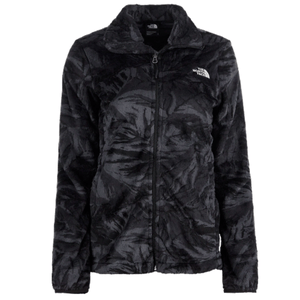A black, textured zip-up jacket with The North Face logo on the upper chest.