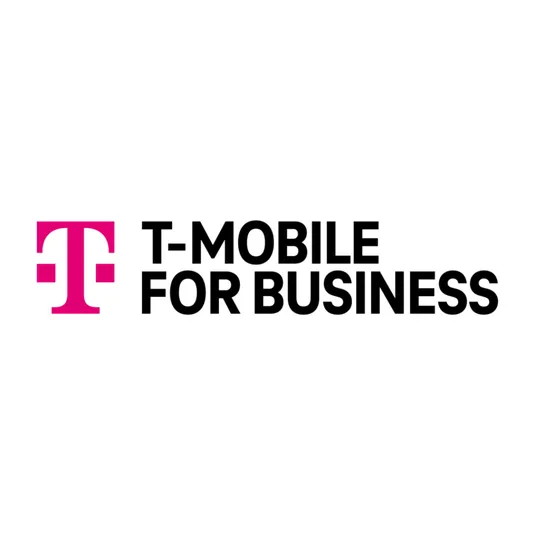 Logo of T-Mobile for Business with the magenta T-Mobile emblem and black text.