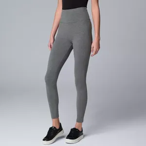 Grey leggings and black sneakers.