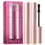 Too Faced \“Better Than Sex\“ mascara set featuring two pink tubes and a decorative box with butterflies.