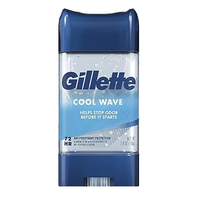 Gillette Cool Wave 4-pack deodorant offers 72-hour antiperspirant protection with a crisp scent, designed to stop odor before it starts. Each stick is 3.8 oz.