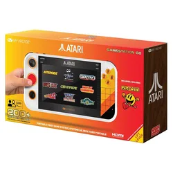 ATARI Gamestation Go by My Arcade offers a portable gaming system with over 200 classic games, including Asteroids and Pac-Man.