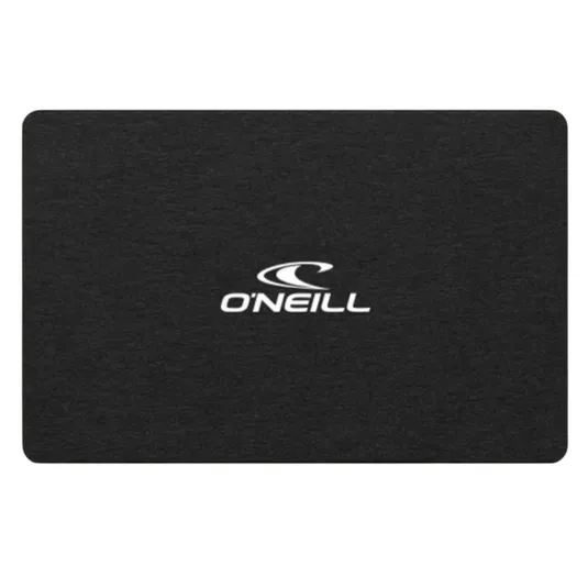 A black card featuring the O'Neill logo in white, set against a neutral background.