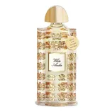 Creed White Amber fragrance, featuring intricate gold detailing and a label stating \“Gilded with 10-karat fine gold.\“