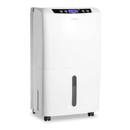 a white dehumidifier on a white background