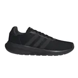 Black Adidas sneaker with a mesh upper, featuring the iconic three stripes on the side and a thick rubber sole.