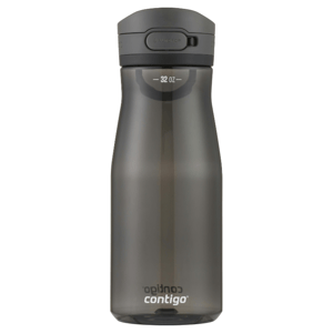 Contigo water bottle, 32 oz capacity, with a black Autoseal lid and a sleek, translucent design.