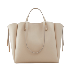 Aldo Raphaelaax Tote Bag in beige with a sleek, minimalistic design featuring two handles and gold-tone accents.