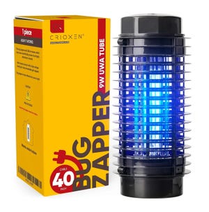 Electric bug zapper with a 40-inch cable next to its packaging.