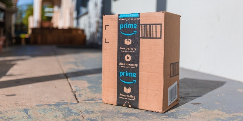 Amazon box outside