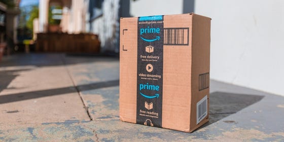 Amazon box outside