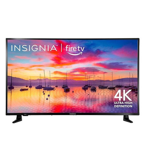 A 4k TV displaying a sunset.