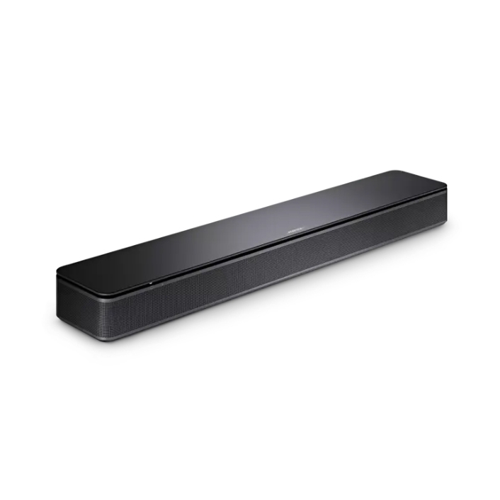 A sleek, black soundbar designed for enhancing audio experience.
