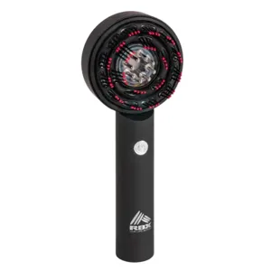 Black LED face massager with red light therapy from RBX.