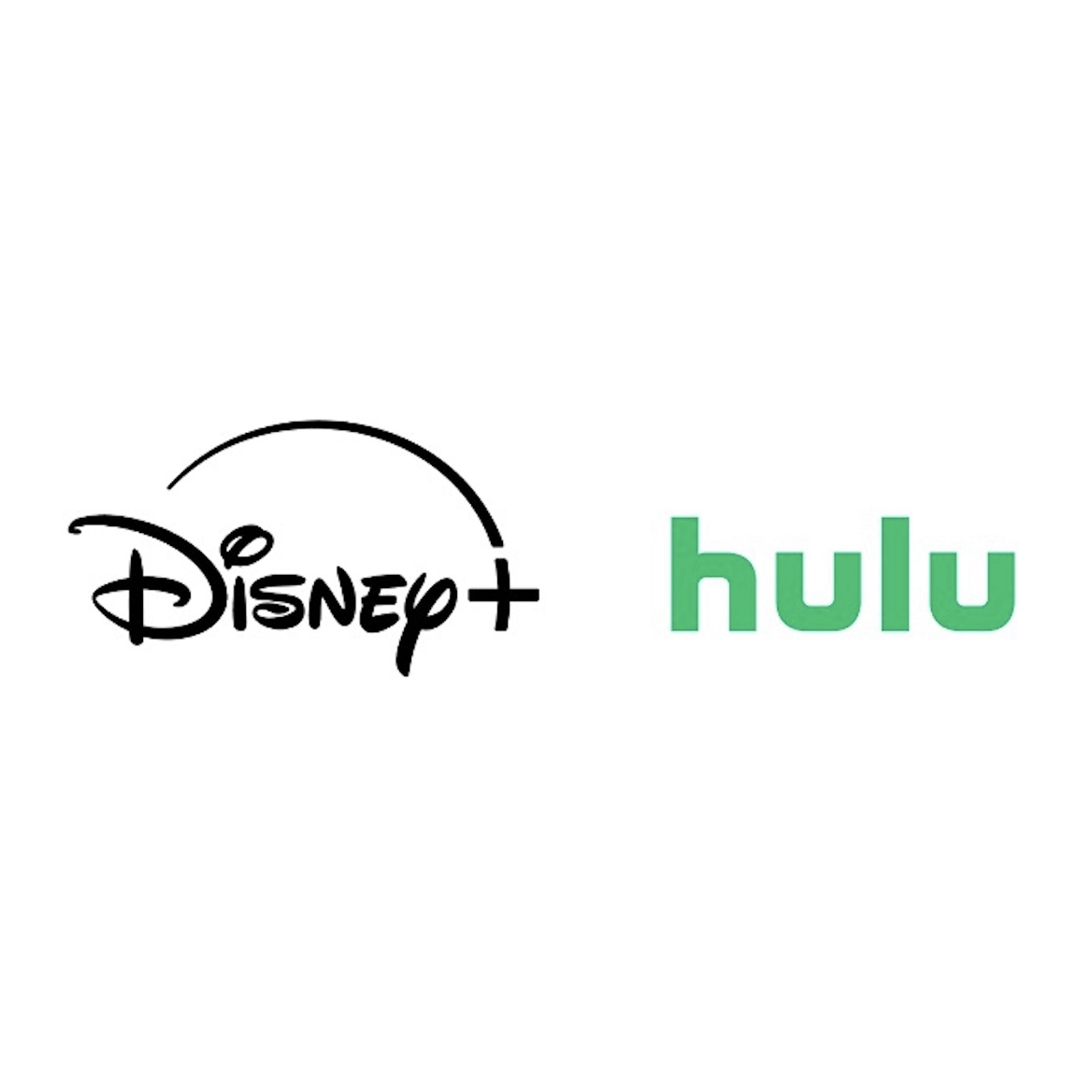 Logos of Disney+ and Hulu, two streaming services.