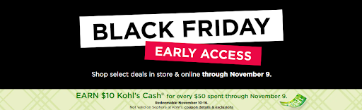 Kohl's Black Friday early access