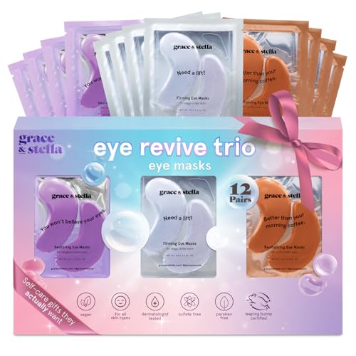 Grace & Stella Eye Revive Trio contains 12 pairs of eye masks, including energizing, refreshing, and firming variants.