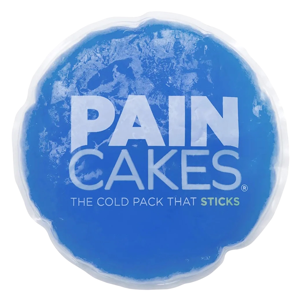 PAINCAKES are reusable cold packs that adhere to the body for targeted cold therapy relief.
