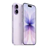 A purple smartphone with a dual-camera setup on the back and a front display featuring a floral graphic.