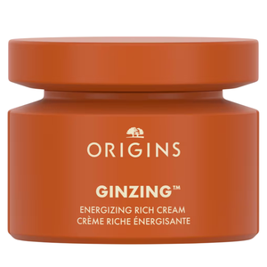 Origins Ginzing Energizing Rich Cream in an orange jar.