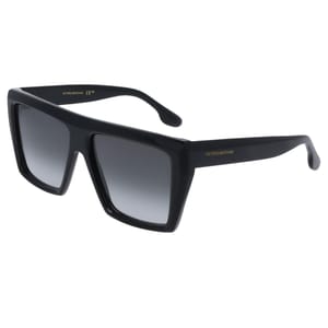 Black square sunglasses with gradient lenses, featuring \“VICTORIA BECKHAM\“ branding on the temples.