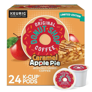 Keurig Donut Shop Coffee in Caramel Apple Pie flavor, limited edition, with 24 K-Cup pods.